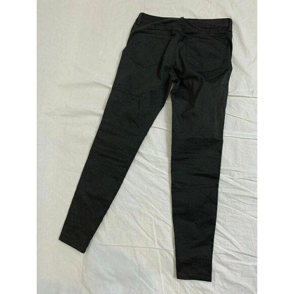 Zara Womens Solid Charcoal Dark Gray Skinny Jeans Pants Mid Rise Size 4 - Picture 5 of 6